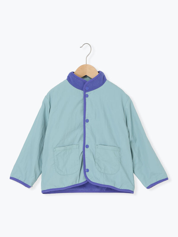 セール】 【撥水】ナイロン×フリースリバーシブルブルゾン（ピンク