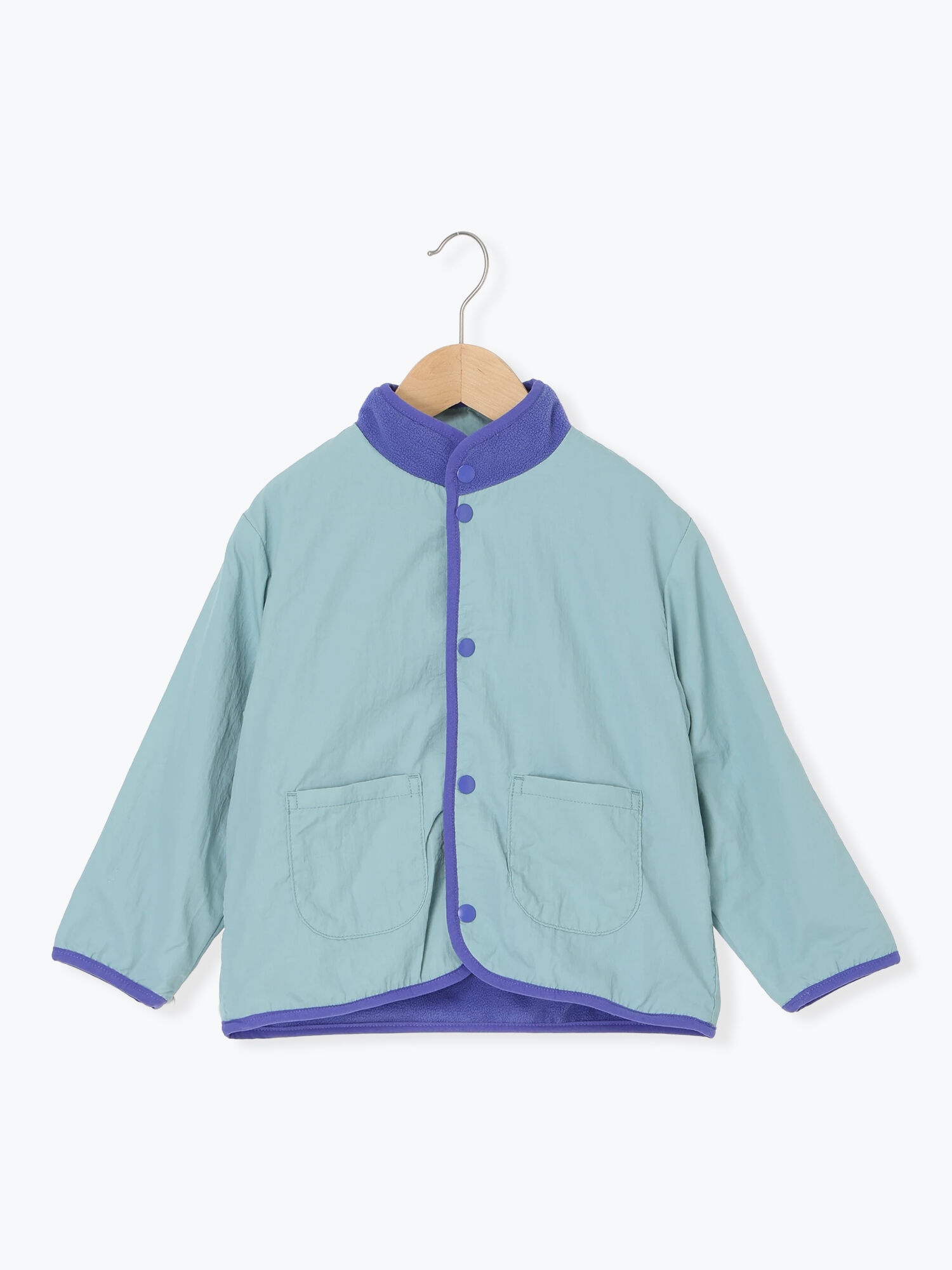 撥水】ナイロン×フリースリバーシブルブルゾン（ピンク/イエロー