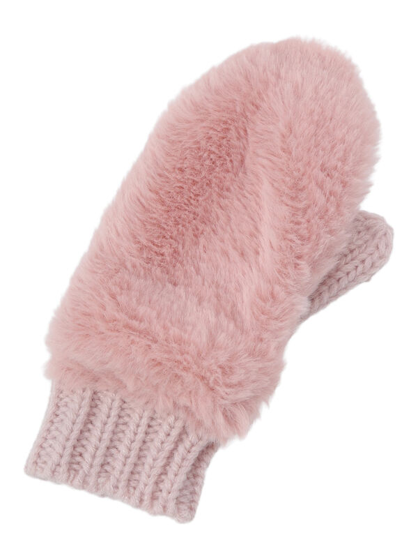 セール】 フェイクファーミトン（ピンク/キナリ/アクセサリー/ミトン