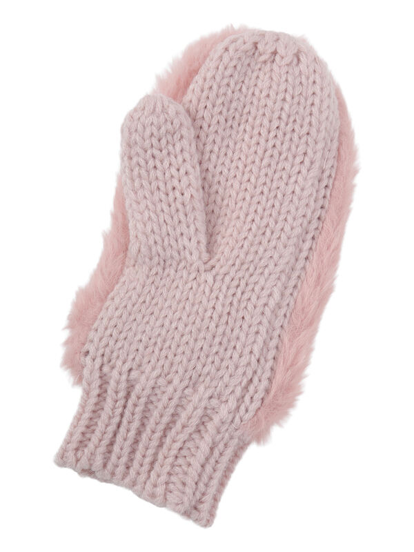 セール】 フェイクファーミトン（ピンク/キナリ/アクセサリー/ミトン