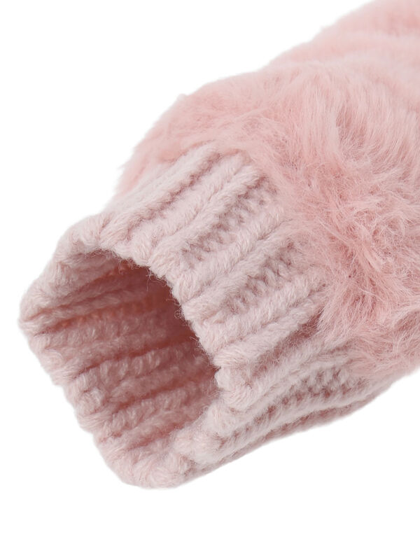 セール】 フェイクファーミトン（ピンク/キナリ/アクセサリー/ミトン