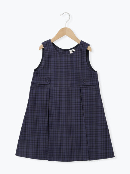 チェック柄ジャンバースカート（ブラウン/ネイビー）｜Samansa Mos2 Lagom（KIDS）（サマンサモスモス ラーゴム）通販