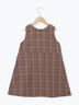 チェック柄ジャンバースカート(ブラウン/ネイビー)|Samansa Mos2 Lagom(KIDS)(サマンサモスモス ラーゴム)通販