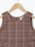 チェック柄ジャンバースカート(ブラウン/ネイビー)|Samansa Mos2 Lagom(KIDS)(サマンサモスモス ラーゴム)通販
