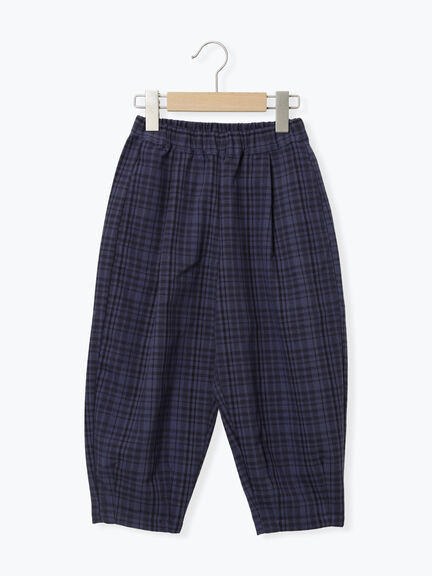 チェック柄コクーンパンツ（ブラウン/ネイビー）｜Samansa Mos2 Lagom（KIDS）（サマンサモスモス ラーゴム）通販