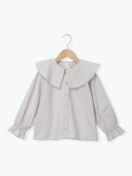 ビッグカラーブラウス（オフホワイト/Ｓグレー）｜Samansa Mos2 Lagom（KIDS）（サマンサモスモス ラーゴム）通販