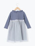 チュールドッキングワンピース（ベージュ/ネイビー）｜Samansa Mos2 Lagom（KIDS）（サマンサモスモス ラーゴム）通販