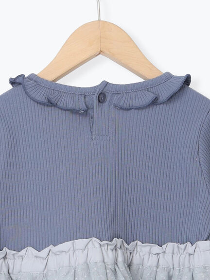 チュールドッキングワンピース（ベージュ/ネイビー）｜Samansa Mos2 Lagom（KIDS）（サマンサモスモス ラーゴム）通販