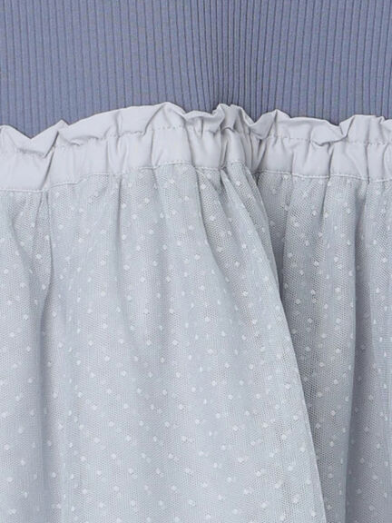 チュールドッキングワンピース（ベージュ/ネイビー）｜Samansa Mos2 Lagom（KIDS）（サマンサモスモス ラーゴム）通販