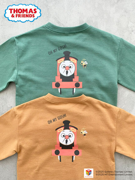 【きかんしゃトーマス】バックプリントトレーナー（キャメル/グリーン）｜Samansa Mos2 Lagom（KIDS）（サマンサモスモス ラーゴム）通販