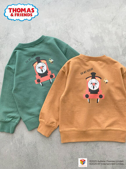【きかんしゃトーマス】バックプリントトレーナー（キャメル/グリーン）｜Samansa Mos2 Lagom（KIDS）（サマンサモスモス ラーゴム）通販