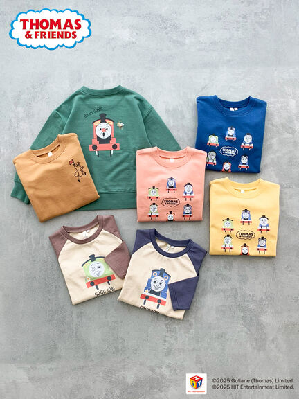 【きかんしゃトーマス】バックプリントトレーナー（キャメル/グリーン）｜Samansa Mos2 Lagom（KIDS）（サマンサモスモス ラーゴム）通販