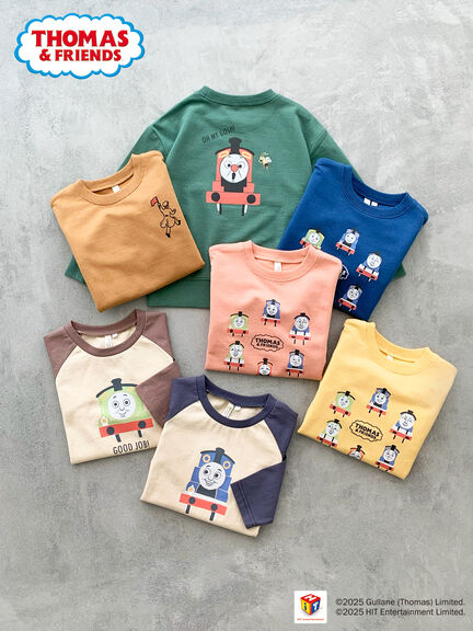 【きかんしゃトーマス】バックプリントトレーナー（キャメル/グリーン）｜Samansa Mos2 Lagom（KIDS）（サマンサモスモス ラーゴム）通販