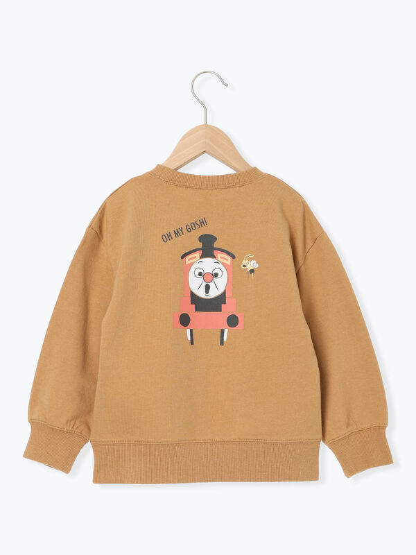 セール】 【きかんしゃトーマス】バックプリントトレーナー（キャメル