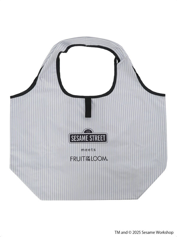 FRUIT OF THE LOOM】セサミストリート トートバッグ大（グレー/バッグ