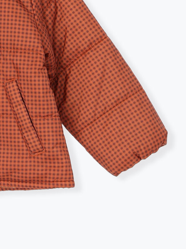 セール】 【撥水】チェック柄中綿ジャケット（レッド/ブラウン