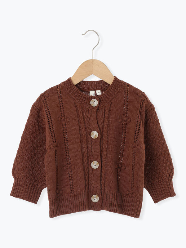 セール】 【マシンウォッシャブル】ニットカーディガン（ベージュ