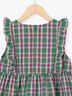 ヨークフリルチェックジャンバースカート（グリーン/ネイビー）｜Samansa Mos2 Lagom（KIDS）（サマンサモスモス ラーゴム）通販