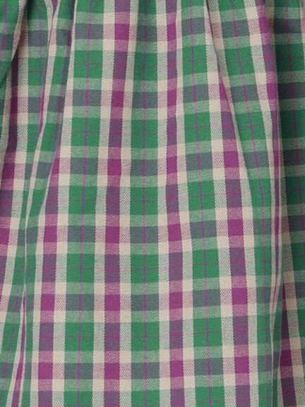 ヨークフリルチェックジャンバースカート（グリーン/ネイビー）｜Samansa Mos2 Lagom（KIDS）（サマンサモスモス ラーゴム）通販