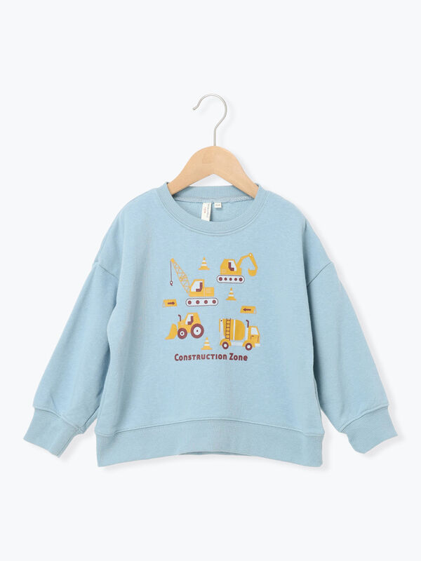 はたらく車プリントトレーナー（サックスブルー）｜Samansa Mos2 Lagom（KIDS）（サマンサモスモス ラーゴム）通販