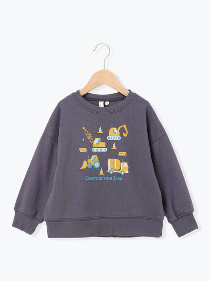 はたらく車プリントトレーナー（チャコールグレー/レッド/サックスブルー）｜Samansa Mos2 Lagom（KIDS）（サマンサモスモス ラーゴム）通販