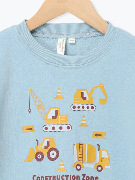 はたらく車プリントトレーナー（チャコールグレー/レッド/サックスブルー）｜Samansa Mos2 Lagom（KIDS）（サマンサモスモス ラーゴム）通販