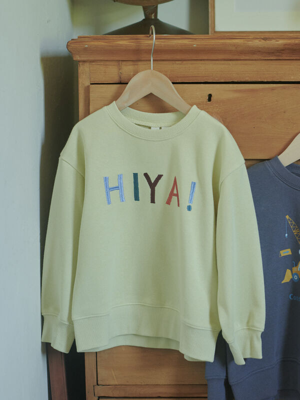 セール】 ロゴ刺繍トレーナー（イエロー/キナリ/トップス/カットソー