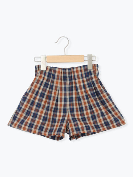 セール】 チェックショートパンツ（グリーン/ネイビー/ボトムス/パンツ