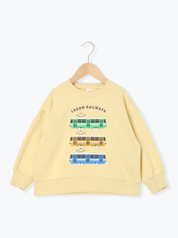 電車プリント裏起毛トレーナー（イエロー）｜Samansa Mos2 Lagom（KIDS）（サマンサモスモス ラーゴム）通販