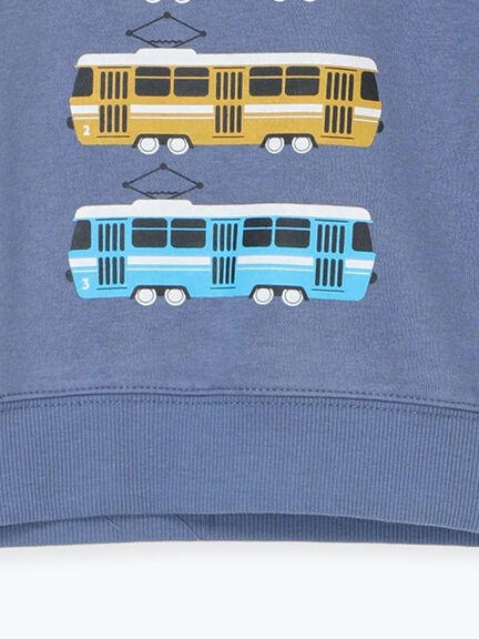 電車プリント裏起毛トレーナー（イエロー/ミント/ブルー）｜Samansa Mos2 Lagom（KIDS）（サマンサモスモス ラーゴム）通販