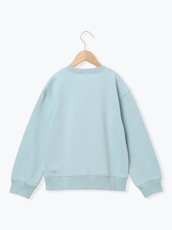 セール】 恐竜プリント裏起毛トレーナー（チャコールグレー/オレンジ