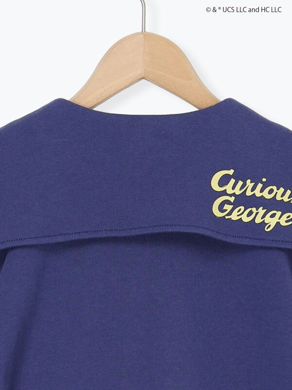 おさるのジョージ】セーラーカラーカーディガン（イエロー/ネイビー