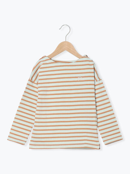 ハリネズミ刺繍ボーダーカットソー（ピンク/ミント/サックスブルー）｜Samansa Mos2 Lagom（KIDS）（サマンサモスモス ラーゴム）通販