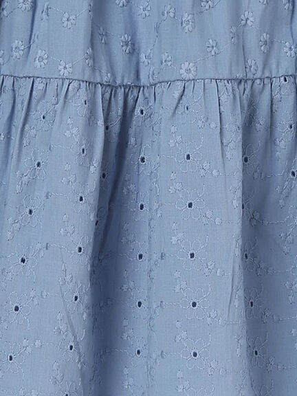 レース切替えティアードスカート（オフホワイト/ブルー）｜Samansa Mos2 Lagom（KIDS）（サマンサモスモス ラーゴム）通販