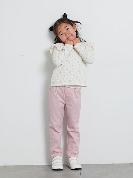 肩フリル花柄ロンT（オフホワイト/ピンク）｜Samansa Mos2 Lagom（KIDS）（サマンサモスモス ラーゴム）通販