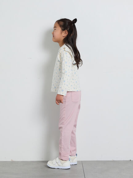 肩フリル花柄ロンT（オフホワイト/ピンク）｜Samansa Mos2 Lagom（KIDS）（サマンサモスモス ラーゴム）通販