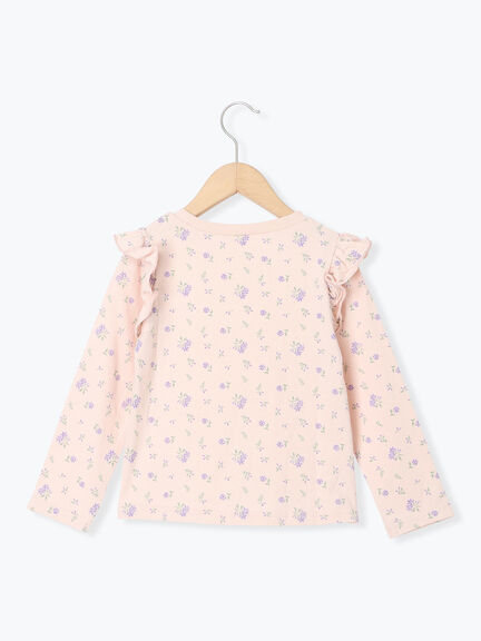 肩フリル花柄ロンT（オフホワイト/ピンク）｜Samansa Mos2 Lagom（KIDS）（サマンサモスモス ラーゴム）通販