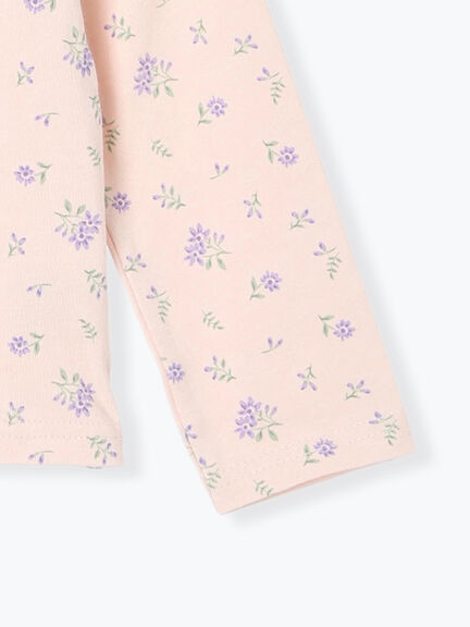 肩フリル花柄ロンT（オフホワイト/ピンク）｜Samansa Mos2 Lagom（KIDS）（サマンサモスモス ラーゴム）通販