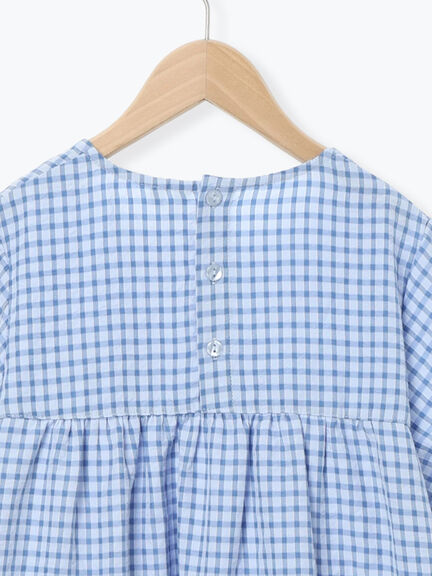 【140・150】チェック柄ティアードワンピース（イエロー/ブルー）｜Samansa Mos2 Lagom（KIDS）（サマンサモスモス ラーゴム）通販