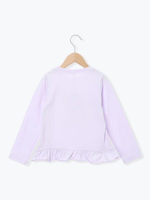 セール】 ネコさがら刺繍ロンT（ミント/ラベンダー/トップス/Tシャツ