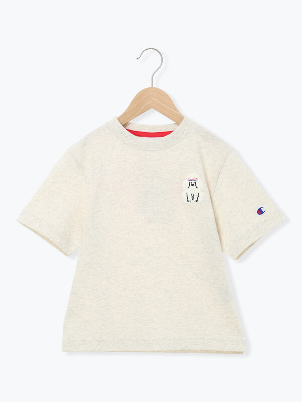 セール】 【Champion】さがら刺繍Tシャツ（ブルー/TOPグレー