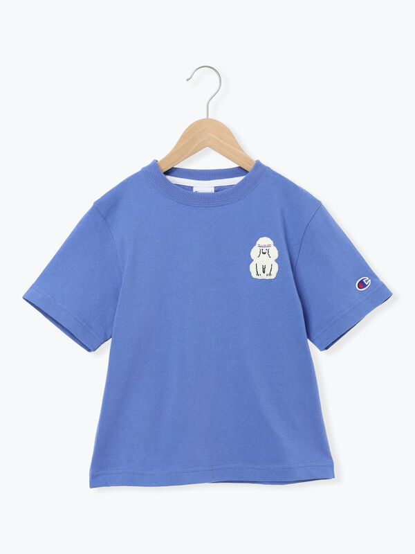Champion】さがら刺繍Tシャツ（ブルー/TOPグレー/トップス/Tシャツ