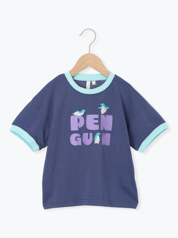 セール】 【吸水速乾】ペンギンロゴTシャツ（ターコイズブルー