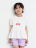 【吸水速乾】サクランボさがら刺繍Tシャツ（オフホワイト/ピンク）｜Samansa Mos2 Lagom（KIDS）（サマンサモスモス ラーゴム）通販