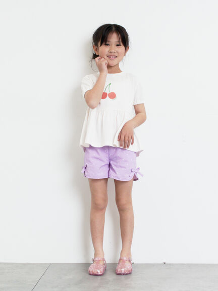 【吸水速乾】サクランボさがら刺繍Tシャツ（オフホワイト/ピンク）｜Samansa Mos2 Lagom（KIDS）（サマンサモスモス ラーゴム）通販