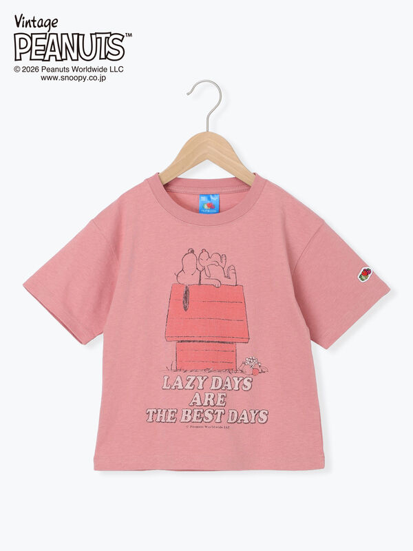 FRUIT OF THE LOOM】PEANUTS プリント半袖T(ピンク/パープル/トップス FRUIT OF THE LOOM】PEANUTS プリント半袖T(ピンク/パープル/トップス