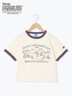 FRUIT OF THE LOOM】PEANUTS プリントリンガーT（オフホワイト