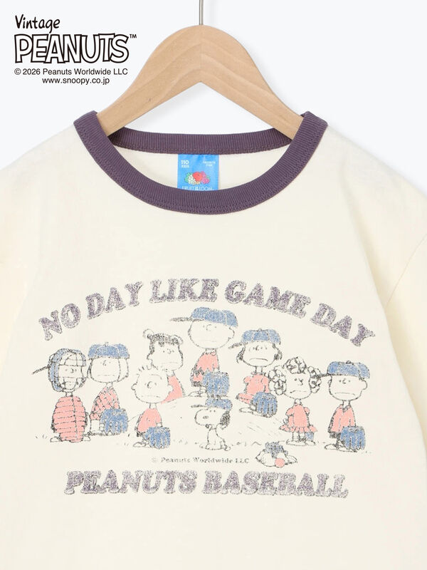 セール】 【FRUIT OF THE LOOM】PEANUTS プリントリンガーT（オフ