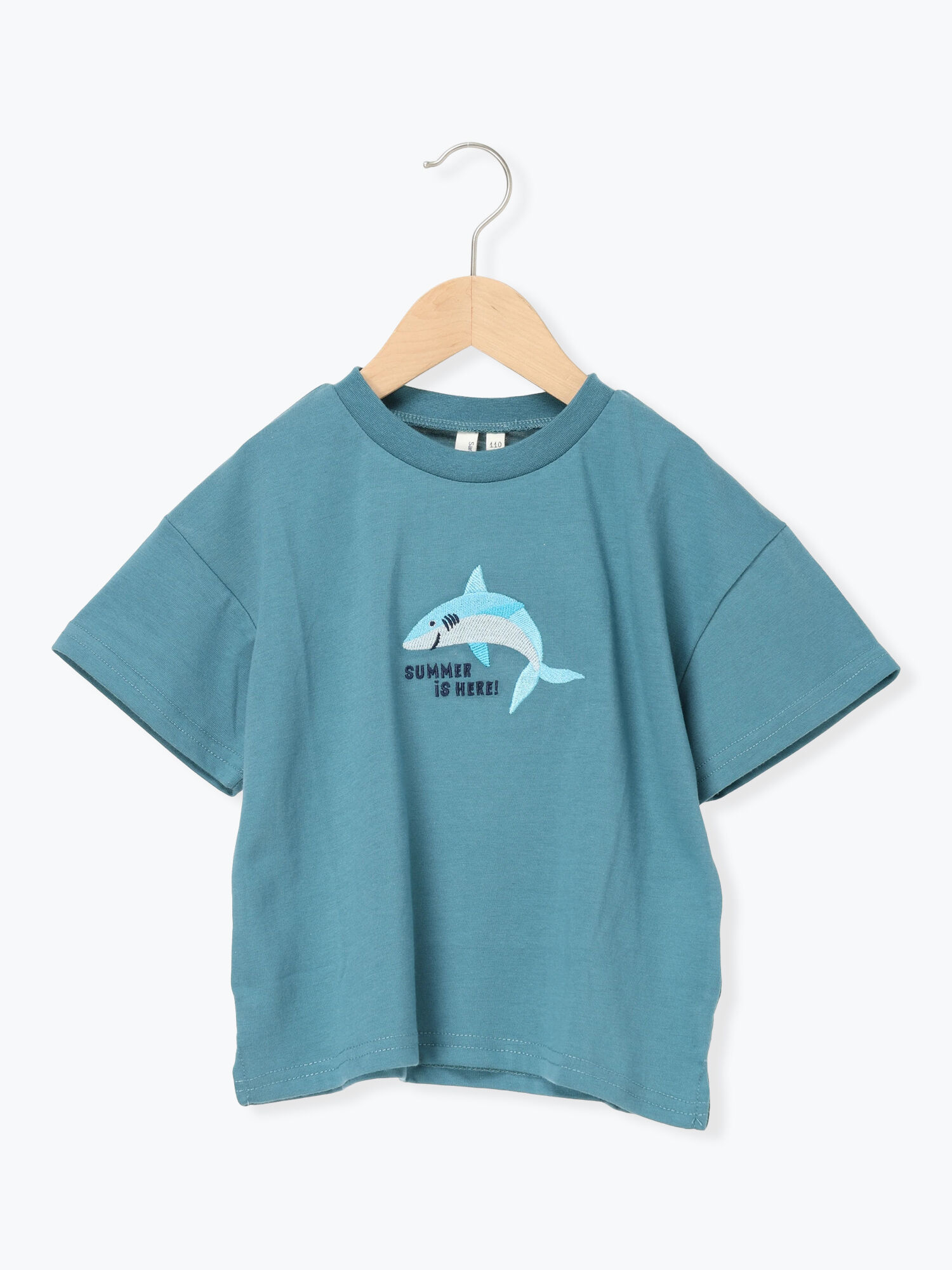 吸水速乾】サメ刺繍Tシャツ（イエロー/グリーン/ブルー/トップス/T