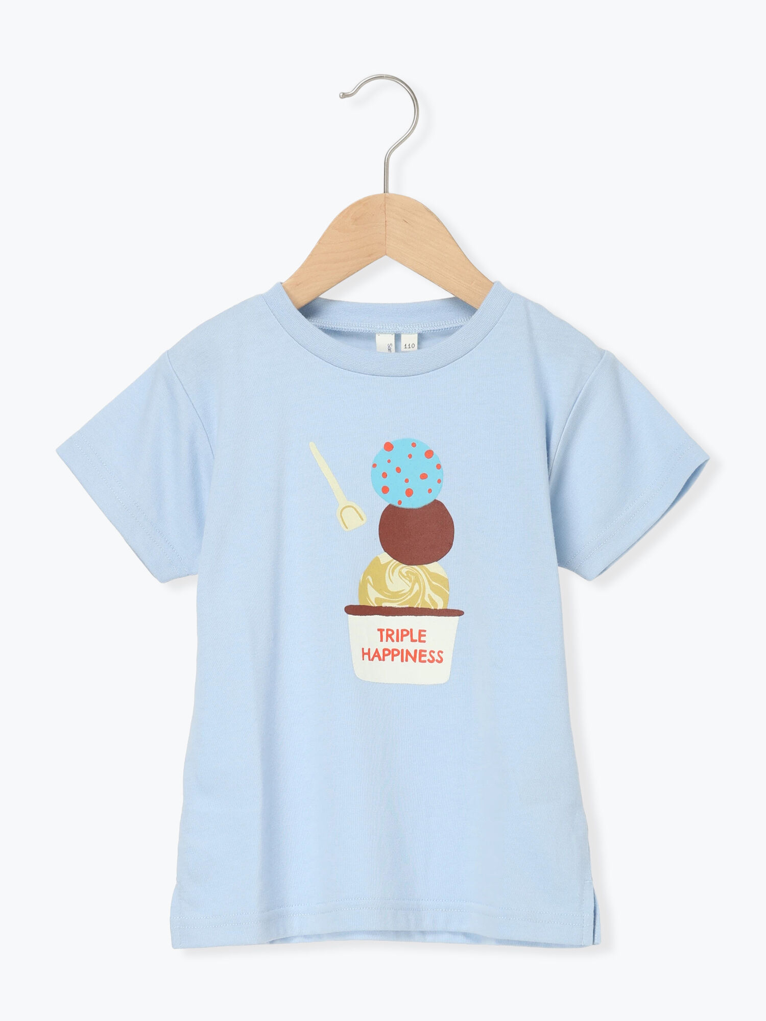 吸水速乾】アイスプリントTシャツ（ピンク/サックスブルー/トップス/T